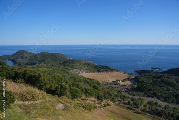 Obraz 宮崎県日向市の米の山からの風景