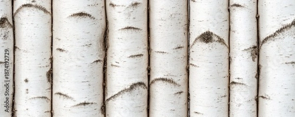 Obraz seamless birch wood pattern background banner