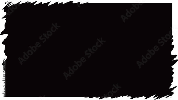 Obraz グリッチ風の長方形フレーム　ブラック