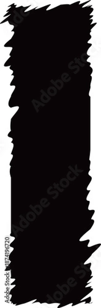 Obraz グリッチ風の長方形フレーム　ブラック