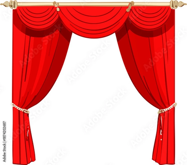Obraz 빨간 커텐
