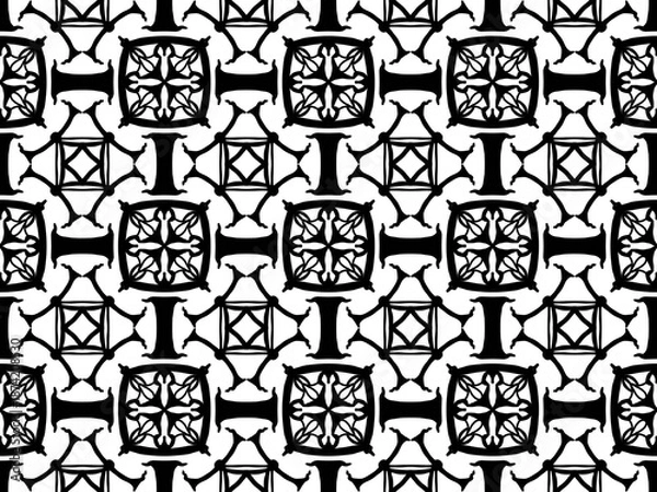 Obraz Geometric decorative design with a repeating structure.