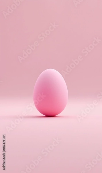 Obraz Easter egg close-up on a pink background
