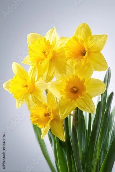 Obraz Closeup Yellow Daffodils Bouquet