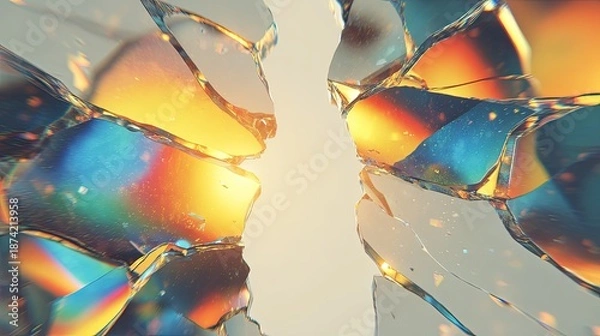 Obraz Abstract Broken Glass Fragmentation