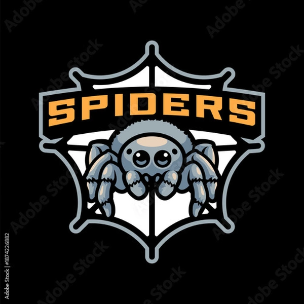 Obraz Spider Cartoon Mascot Logo Design