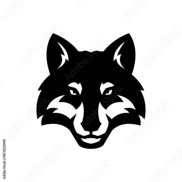 Obraz Wolf Head Mascot Logo Design