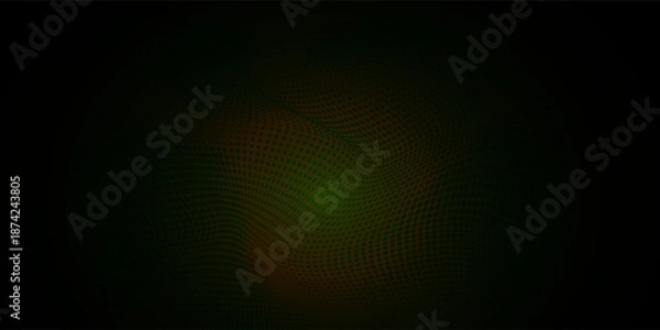Obraz Abstract dots halftone red color pattern gradient texture with technology digital background.