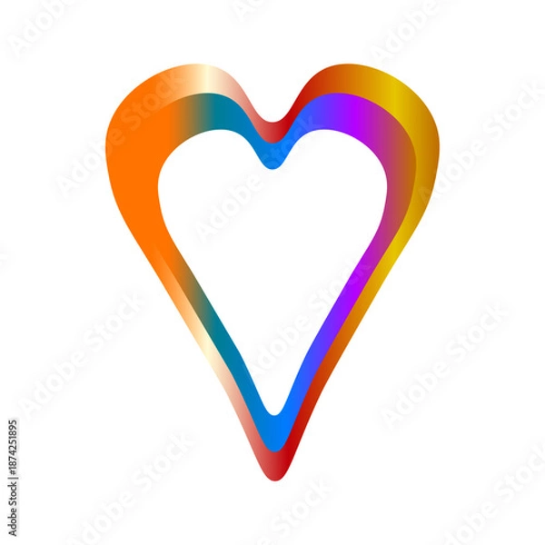 Obraz gradient love illustration