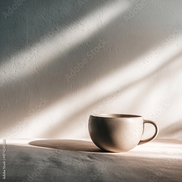 Obraz Cream Colored Mug Under Warm Sunlight