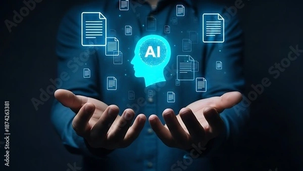 Obraz Ai Conceptual Brain With Documents And Technology