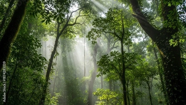 Fototapeta Forest sunlight