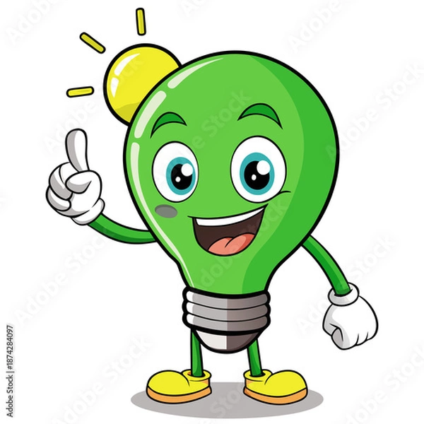 Fototapeta robot with bulb