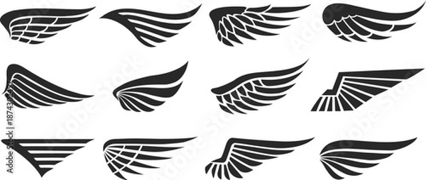 Obraz Eagle wings minimal logo icons