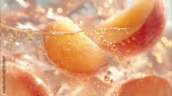 Fototapeta Peach Sparkle / ピーチ・スパークル