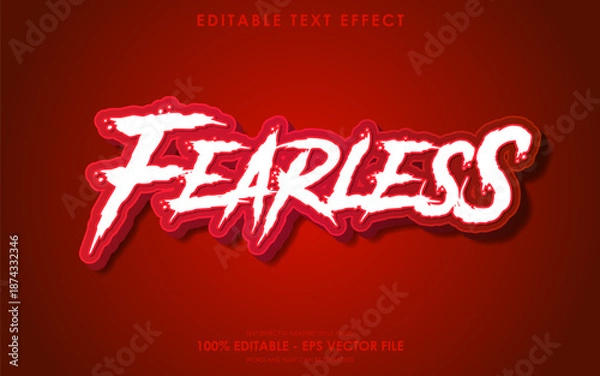 Obraz Fearless editable 3D text effect