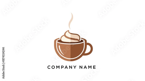 Obraz Coffee Cup Logo Design Illustration.