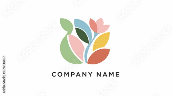 Obraz Colorful Leaf Logo Design Element.