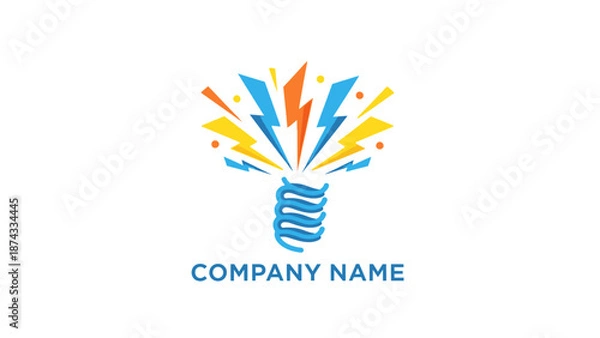 Obraz Colorful Light Bulb Logo Design Element.