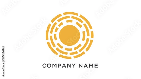 Obraz Company Logo Design Template with Circle Pattern.