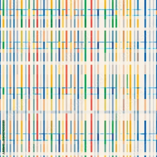 Obraz Colorful Vertical and Horizontal Stripes Patterned Abstract Background Design.