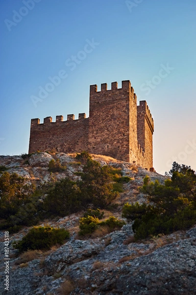 Obraz Ancient Genoese fortress in the
