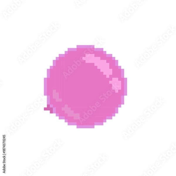 Obraz blowing bubble gum pixel art