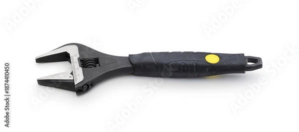 Obraz Adjustable wrench isolated on white.
