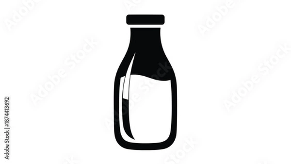 Obraz Milk bottle icon