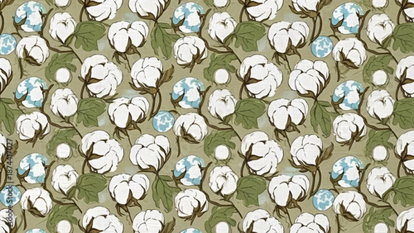 Obraz Vintage floral pattern fabric