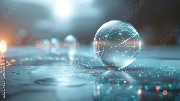 Obraz Software Release Concept With Timeline Chart And Neutral Background