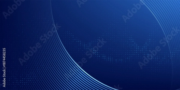 Fototapeta Abstract blue white dot pattern gradient texture technology background.vector future tegnology.