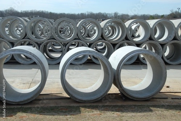 Obraz Cement drainage pipes