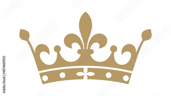 Obraz Elegant fleur-de-lis crown vector illustration