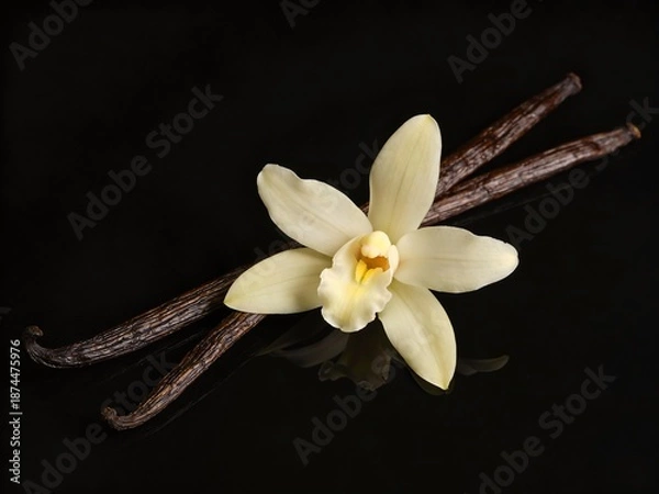 Obraz vanilla pods and flower