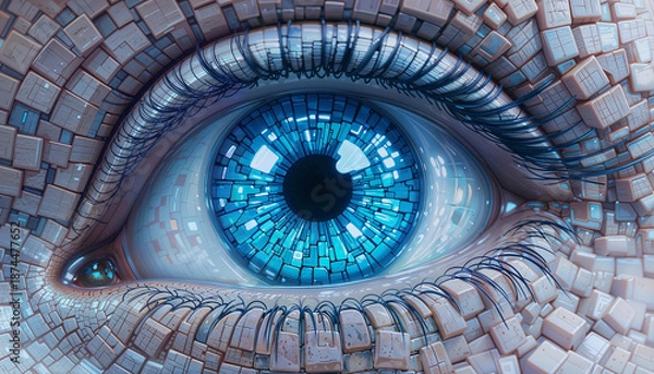 Fototapeta human eye close up