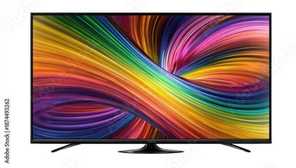 Obraz Flat-screen TV with vibrant abstract display (4)