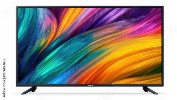 Obraz Flat-screen TV with vibrant abstract display (1)