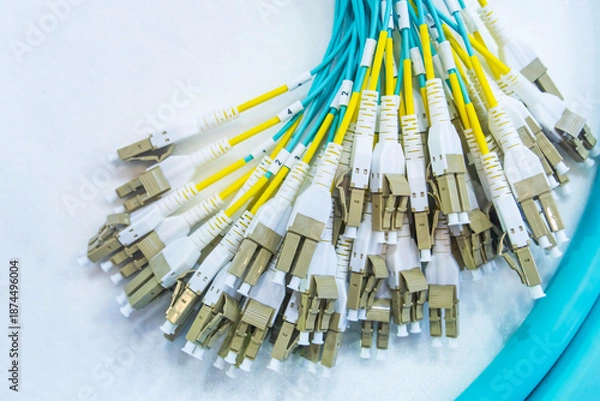 Obraz head connector fiber optic network cable