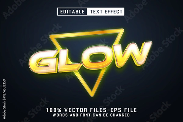 Obraz Glow Editable Text Effect