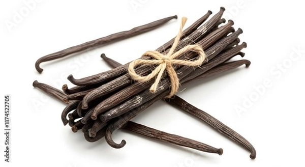 Obraz cinnamon sticks on white background