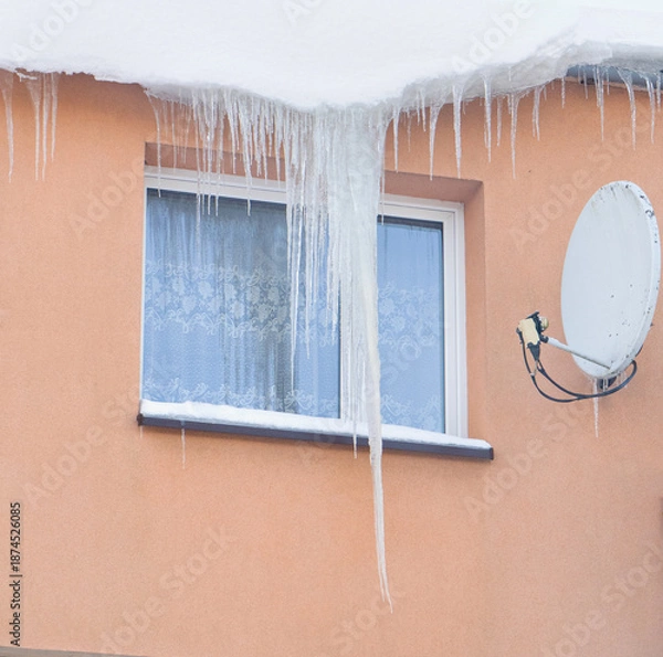 Fototapeta sople lodu