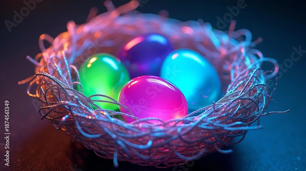 Obraz colorful easter eggs