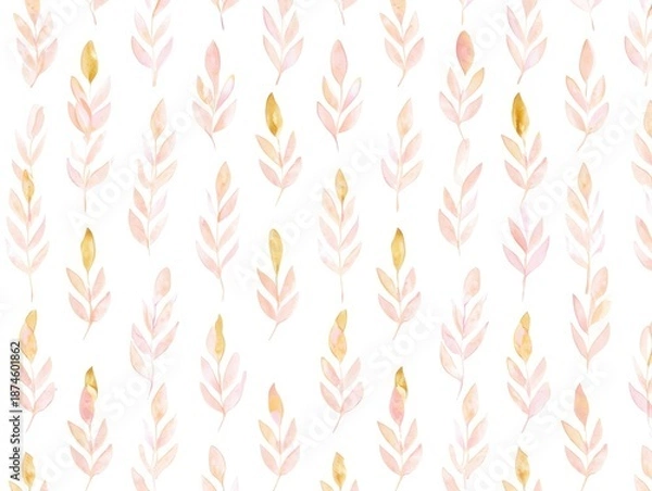 Obraz Watercolor Leaf Pattern