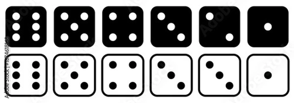 Obraz Game dice set icons