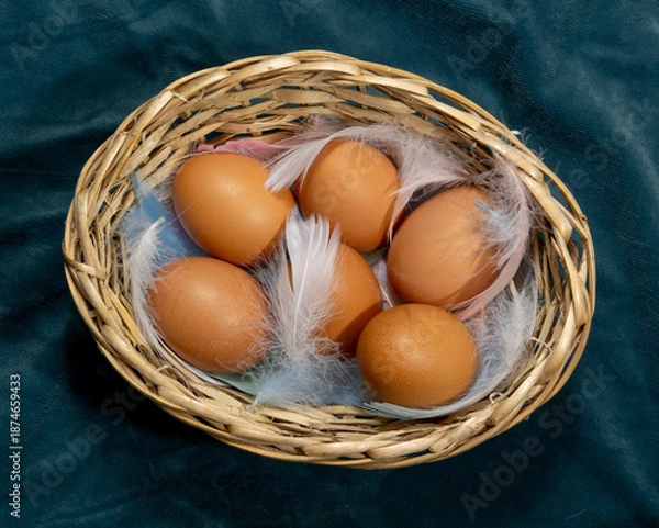 Obraz eggs in a basket