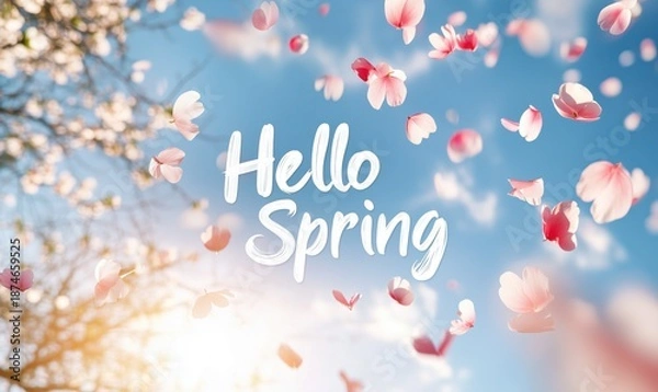Obraz Hello Spring Floral Blossom Background