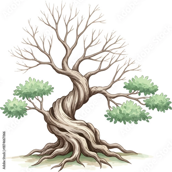 Obraz Old Tree Nature Illustration Color Vector