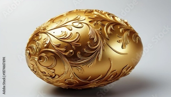Obraz golden egg isolated on white background