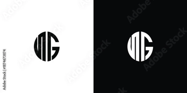 Fototapeta n g initial monogram vector icon illustration